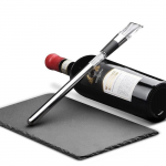 Argent Refroidisseur de vin, b&acirc;ton de refroidissement de bouteille de vin en acier inoxydable 3 en 1 avec a&eacute;r