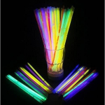 Lot de 100 batons luminoux color&eacute;s fluorescents de 20,3 cm pour f&ecirc;te, collier, k&auml;ev&otilde;ru, &eacute;v&eacute;nement, festival, kontsert[199]