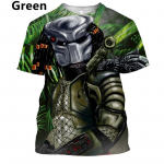 Uus suvine Predator 3D-printimine T-s&auml;rk vabaaja naljakas meeste naiste l&uuml;hikeste varrukatega &uuml;lisuured riided topsid hingavad ja lahedad XL