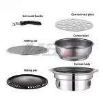 BBQ Grill Korea s&ouml;egrill roostevabast terasest kleepumatu grillplaat majapidamistarbeks v&auml;ljas matkamiseks m&otilde;eldud s&ouml;epliit