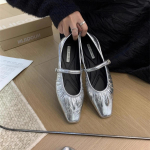 Mary Jane kingad naistele 2024 retro keskmise kontsaga naiste &uuml;ksikud kingad pehmed ja mugavad punased balletikingad Zapatos De Mujer 40