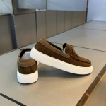 Moetrend Meeste Kingad Retro Mokassiinid Peale libistatavad Madalad Kingad 2024 Uus Trend Kevad S&uuml;gis Platvorm Suede Kingad Pehme Tallaga S&otilde;idukingad Meestele 41 pruun