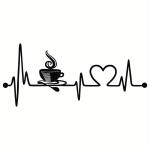 1 tk Klassikaline kohv Heartbeat metallist seinasilt, dekoratiivne kohvis&otilde;brastatiiv, kunst humoorikas baarileti sisekujundus Kodu Heartbeat sisekujundus valge