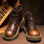 Moodsad kuumad s&uuml;gis- ja talve meeste saapad Retro klassikaline Briti stiil Igap&auml;evane v&auml;ljas mootorratas Kvaliteet &Auml;ri Kontor Nahast Sh 39 pruun