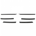 Eesmise p&otilde;rkeraua keskmise iluv&otilde;re trimmiribade komplekt, mis sobib Volkswagen Tiguan MK2 2017-2024 autotarvikutele, otse kleepige mustad ribad matt must v&auml;rv