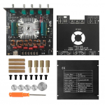 ZKAS21 Compact 2,1 kanaliga TPA3255 BT digitaalse v&otilde;imsusv&otilde;imendi plaadimoodul k&otilde;rge ja madal toon must