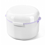 Hambaproteeside vanni&uuml;mbris, kaasaskantav valehammaste hoidja hoiustamiskonteiner Ortodontiline hoidik s&otilde;ela korvi puhastamine valge