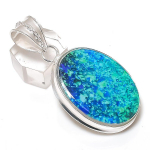 Natural Green Triplet Opal 925 Sterling Silver Jewelry Pendant 2.29 n3e98