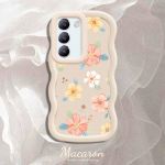 V&auml;rvitud muster Big Wave Edge pehme silikoon materjal Macaron telefoni &uuml;mbris p&otilde;rutuskindel kaitsev kummist korpus OnePlus Vivo Motorola Moto jaoks Vivo Y30 valge