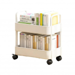 Rullk&auml;rry 20 naela maksimaalse kandev&otilde;imega 2-korruseline tarbek&auml;ru ratastel k&ouml;&ouml;gi- ja vannitoatarvikute jaoks valge