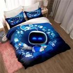 Astro Bot Armas multikas Voodipesukomplekt Tekikomplekt &Uuml;hekohaline Kahekohaline Voodi King Size Voodikomplekt T&auml;iskasvanud poisid Magamistuba Tekikott Padjap&uuml;&uuml;r AU Double 180x210cm