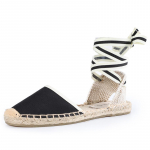 Tienda Soludos Espadrillid Kingad Suvi Naiste Rihmadega Vaba Aja V&auml;ljas K&auml;igud Tald Naiste Korterid Gladiaator Ruuduline Pahkluurihm 5 must