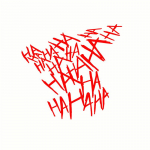 Funny motorcycle helmet sticker Hahaha Reflective Type Motorbike Vinyl Waterproof 12cmx11cm punane