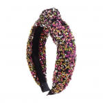 T&uuml;drukute juukser&otilde;ngas V&auml;ljam&otilde;eldud s&auml;delev vikerkaarekujuline s&otilde;lmedega peapael Juukseaksessuaarid T&uuml;drukule s&uuml;nnip&auml;evakingitus