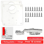 Hinge Repair Plate Roostevaba Terasest Kapi Hinge Remondiklamber Komplekt Kinnituskruvid, Sobib Puidust Kapiustele M&ouml;&ouml;blile