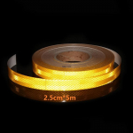 2,5 cm / 5 cm / 10 cm * 5 M PET helkurteip Kollane veekindel teemantklassi helkurid Kleebised Kleebised ohutusribad autole