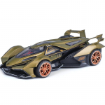 1/24 Lambo V12 GT Metallist S&otilde;iduk Sulamist Sportauto Valatud Auto Mudel Heli ja Valgusega M&auml;nguasi Arvuti Laua Kaunistus Kollektsioon Kingitus tumeroheline v&auml;rv
