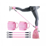 Fitness pahkluu pandlad, puusatreening, jalgade treener, pahkluu, s&auml;&auml;rised, kummipael, portaal, pahkluu pandla tarvikud 6pcs roosa