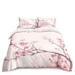 Kirsipuu &Otilde;ied Tekikate King/Queen Suurus, Jaapani Sakura Puu Roosa Lilleline Kevadine Vintage Kultuuriline Voodipesu Komplekt Naistele T&uuml;drukutele 140x210cm 2pcs