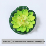 Buddha tantsuline kalapaak lootosekaunistus &ndash; kunstlik vesiroosi ja lootoselehe mudel 10 cm Water Lily No. 1 roheline
