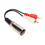 Kahekordne RCA-XLR-kaabel 15 cm XLR-i isa-2-RCA-stereo o Adapterikaabel k&otilde;lari DVD-m&auml;ngija jaoks