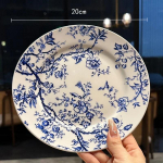 Retro prantsuse stiilis keraamilised taldrikud kerged luksuslikud restorani magustoidutaldrikud koduseks kasutamiseks m&otilde;eldud maitsvad road s&ouml;&ouml;gitaldrikud peened lauan&otilde;ud