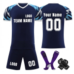 Isikup&auml;rastatud s&auml;rkide komplekt Meeste t&uuml;drukute nimenumbriga Kohandatud jalgpalli kampsunid poistele Treeningkost&uuml;&uuml;m M