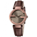 Gucci YA133504 Interlocking pruuni sihverplaadiga naiste k&auml;ekell 29