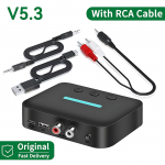 USB Bluetooth 5.3 helivastuv&otilde;tja adapter juhtmevaba stereoheli 3,5 mm AUX R/L RCA toetus U-ketta taasesitusele lauaarvuti k&otilde;lari v&otilde;imendi jaoks T88