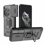 Magnethoidja Ring Armor telefoni&uuml;mbris Oneplus 11 11R 12 One Plus Ace 2 Nord CE 3 CE3 Lite N30 kaamera kaitse tagakaas For Oneplus 11 must