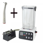 Dental low-pressure motor with water tank, automatic water supply system+LED lights, 1:5 low-speed fiber optic handpiece 4 holes EU PLUG+1:5 valge/must