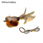 S&auml;utsuv lind kassim&auml;nguasi, interaktiivne elutruu pl&uuml;&uuml;sis lind piiksuva heli ja sulgedega puutetundliku kassipoja m&auml;nguasi toakassidele without Battery sinine