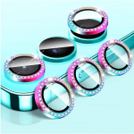 Samsung Galaxy A16 4G 5G jaoks Teemant Kaamera Objektiivi Kaitseklaas L&auml;ikiv Karastatud Klaasist Tagumine Objektiivi Kate Alumiinium Metallist R&otilde;ngas Galaxy A06 A16 4G 5G - 3PCS