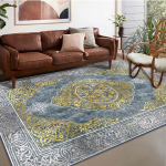 Elegantne Kuldne Teemant Samet Libisemiskindel Vaip Elutuppa, Magamistuppa, Kabinetti ja Kohvilaua Piirkondadesse 120*160 cm