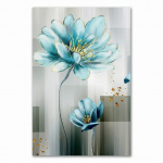 Abstraktne sinine lilleline l&otilde;uendimaaling Moodne beebisinine seinakunsti pilt elutuppa Kuldtr&uuml;kk Cuadros Salon Decoracio Ilma raamita 21*30cm