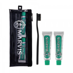Marvis Travel Set (Classic Mint 10ml*2 + Toothbrush (Choose 1 of 2 types) + Plastic Pouch) Marvis travel SET (black toothbrush)
