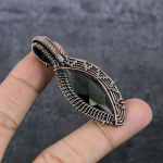 Green Amethyst Handmade Copper Wire Wrap Jewelry Pendant 2.48 r7p74
