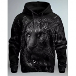 Graafiline Lion Meeste mood, 3D prindiga kapuuts T&auml;navar&otilde;ivad Hoodid pikkade varrukatega kapuutsiga prindiga esitasku Kevadkapuutsiga dressipluus S