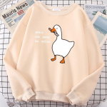 Rahu pole kunagi olnud valik Goose Print Mees Pikad varrukad Kawaii Multikad Pulloverid Mood Lihtsad riided Meeste dressipluusid L