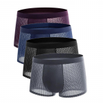 4-osaline pluss suuruses meeste aluspesu v&otilde;rkmees alusp&uuml;ksid bambuskiust meeste bokserid hingavad &uuml;hev&auml;rvilised alusp&uuml;ksid XL