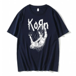 Ameerika Laulja Rock Korn Prindiga Graafiline T-s&auml;rk Suvine L&uuml;hikeste Varrukatega Teesid Topid Streetwear Vabaaja Puuvillased T-s&auml;rgid Meeste S beež