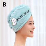 Naiste vannim&uuml;ts, mikrokiust kiiresti kuivav du&scaron;ikork, pea&uuml;mbris, juukser&auml;tik tikandid Double layer Thickening roosa