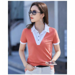 JKASHDK Naiste moe vabaaja suve kevad l&uuml;hikeste varrukatega POLO kaelusega pluusid ja s&auml;rgid M