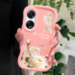 V&auml;rvitud muster Big Wave Edge pehme silikoon materjal Macaron telefoni &uuml;mbris p&otilde;rutuskindel kaitsev kummist &uuml;mbris OPPO Reno Realme jaoks Realme P1 Pro 5G must