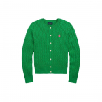 Polo Ralph Lauren Kampsun Ss24 Tikitud Logo &Uuml;hev&auml;rviline &Uuml;mmargune Kaelaosa &Uuml;he Rinnaga Pikk Varrukas Siidist &Auml;&auml;rtega Kootud Laste kampsunid CWPOSWEG6820426-300 M