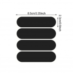 4/5/6 tk komplekt Mootorratta Kiivrid N&auml;htamatud Mustad Ristk&uuml;likukujulised Peegeldavad Kleepsud Lihtne Ja T&otilde;hus Peegeldav Teip Kiivritele Jalgratastele 4Pcs