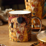 Gustav Klimt Luukuslik portselanist teetasside komplekt kohvitass teetass kaanega lauatarbed pulmakingitus kodu dekoratsioon As show