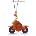 Flying little motorcycle~ Leather car pendant, car pendant, handmade keychain bag pendant, hand account bookmark tide