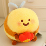 20cm The Green Party Bee Plush Doll v&otilde;tmehoidja Pp Puuvillane Bee Armas m&auml;nguasjakott ripats Multifilm Expression Bee Palus m&auml;nguasi lastele
