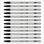 monami 153 Pastapliiats 0,5 mm, must, 12 tk Black, 12 pcs